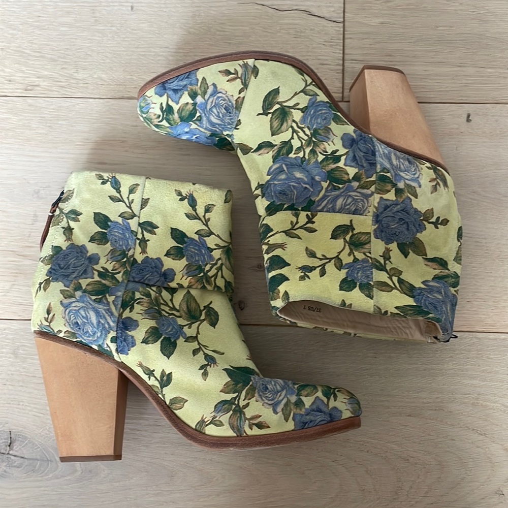 Rag & Bone Newbury floral suede ankle boots, 7/37